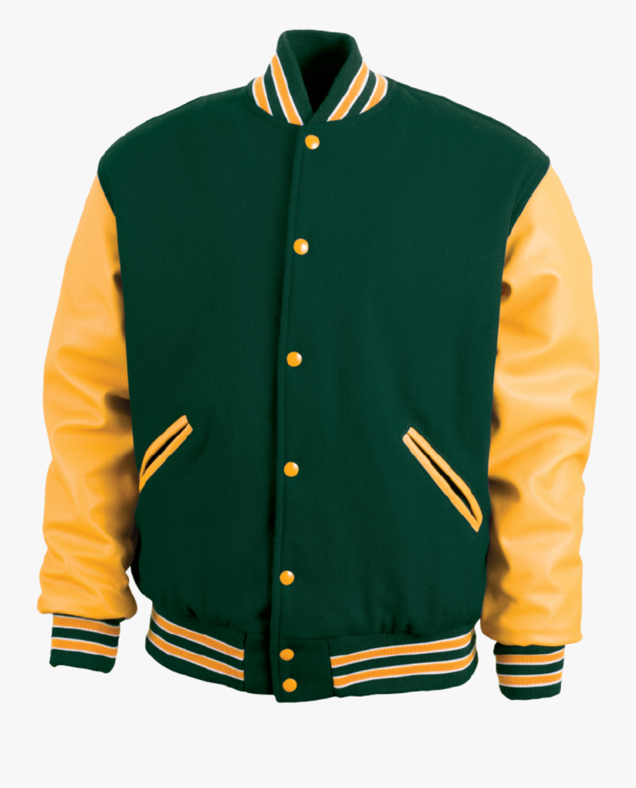 True Star Industries - Black And Orange Letterman Jacket, Transparent Clipart