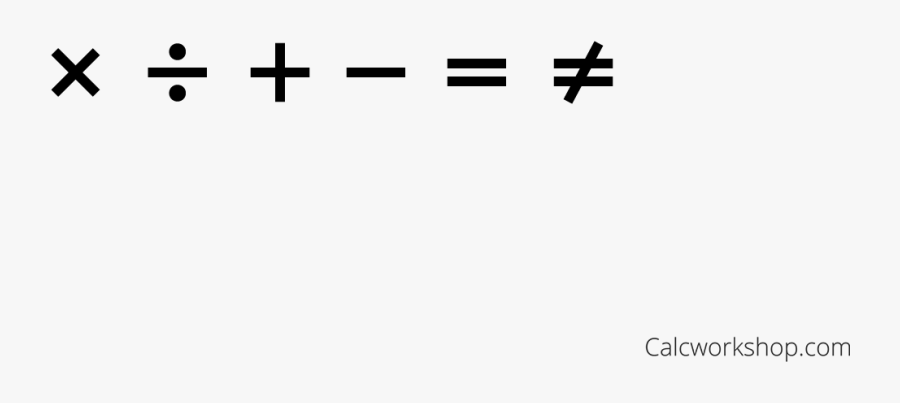 Symbols And Operations Used In Algebra - Parallel, Transparent Clipart