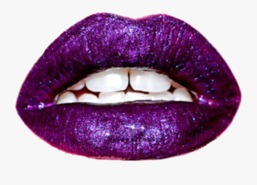 Sexy Purple Lips, Transparent Clipart