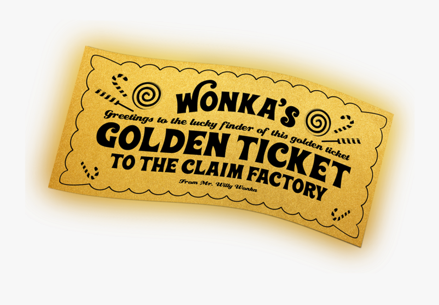 Roald Dahl Golden Ticket is a free transparent background clipart image upl...