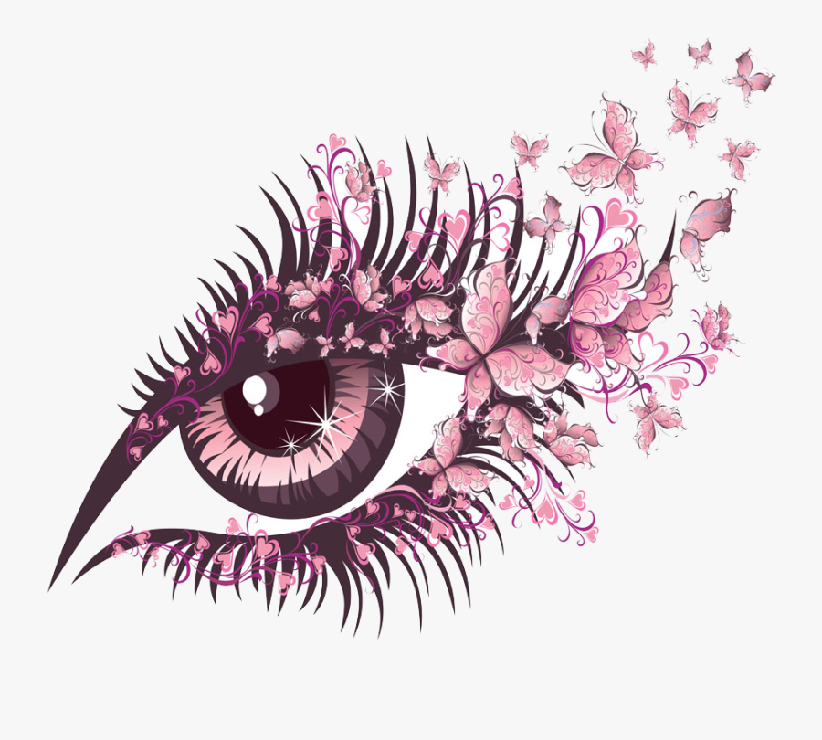 #eyes #eye #seeing #looking #butterflies #butterfly - Transparent Transparent Background Eye Lash Png, Transparent Clipart