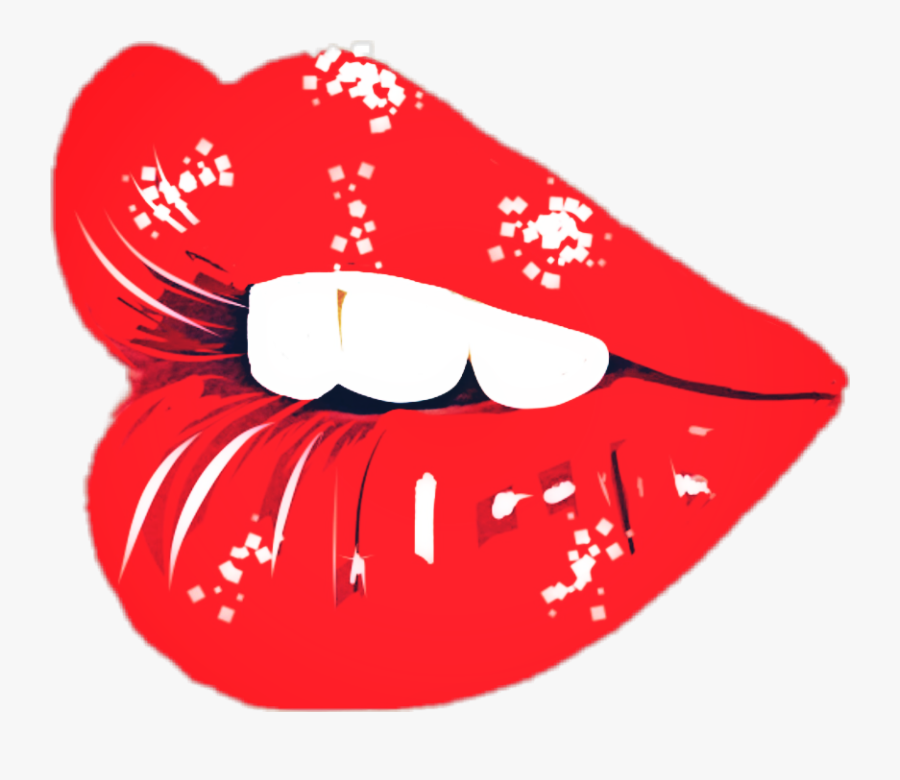 Lips Drawing Red, Transparent Clipart