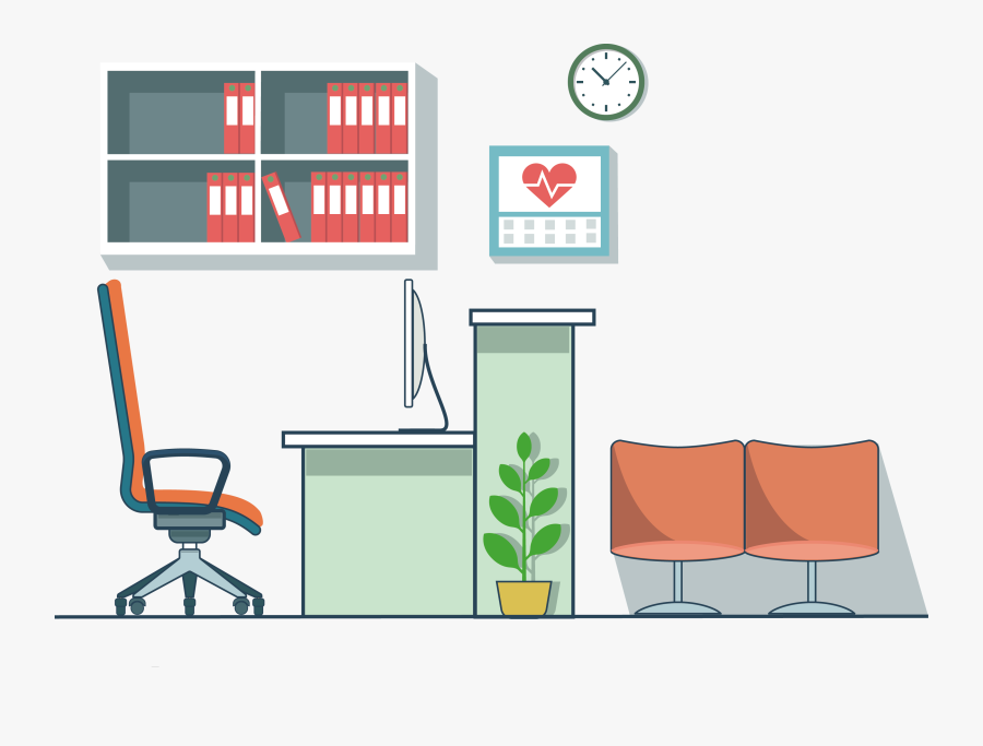 Table Chair Medical Flat - Clip Art, Transparent Clipart