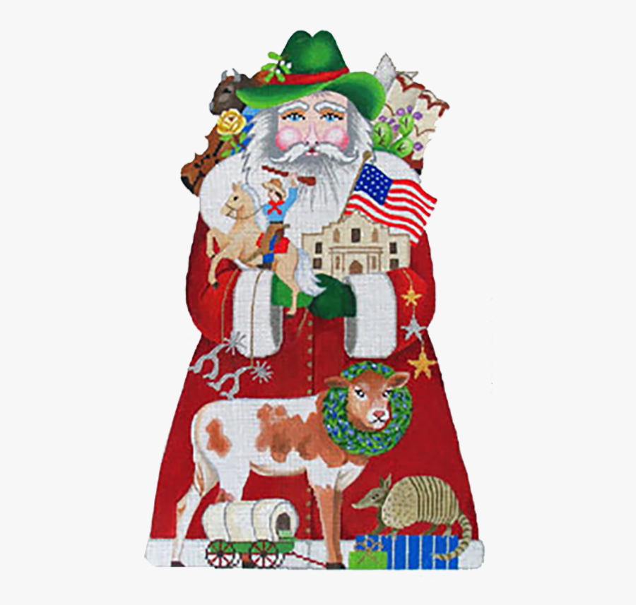 Stand-up, Texas/oklahoma Santa - Christmas, Transparent Clipart