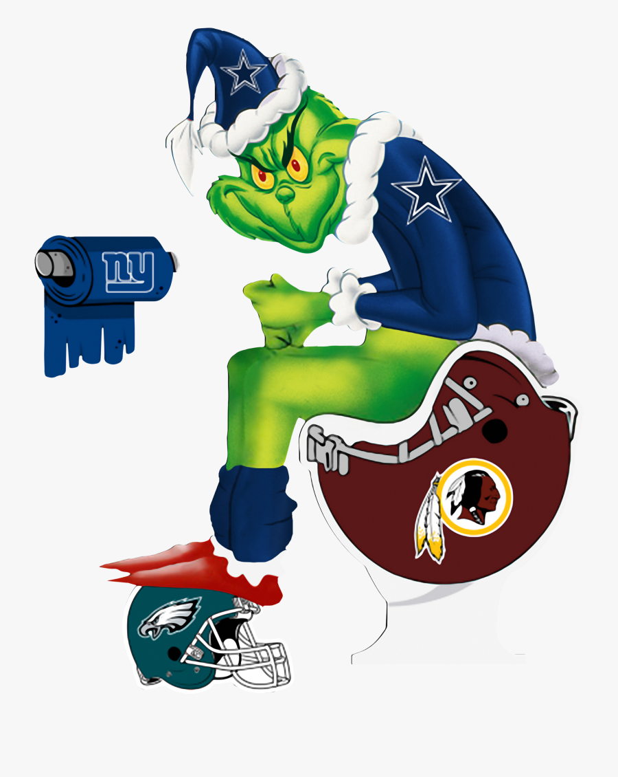 Santa Grinch Dallas Cowboys Toilet Christmas Shirt, - Dallas Cowboys Grinch Santa Toilet Shirt, Transparent Clipart