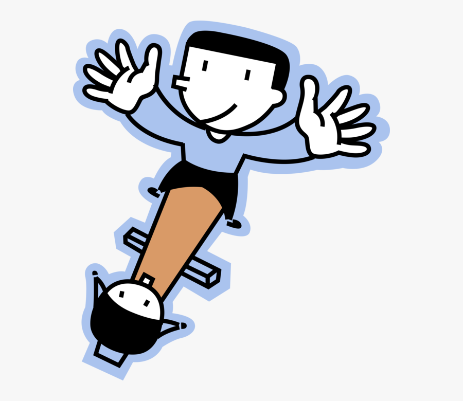 Vector Illustration Of Children Play On Playground - Clip Art, Transparent Clipart