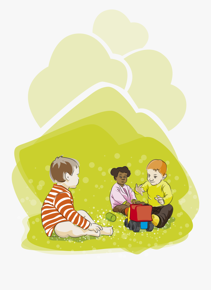 Three Children Play Clip Arts - Playing Children Png Icon, Transparent Clipart
