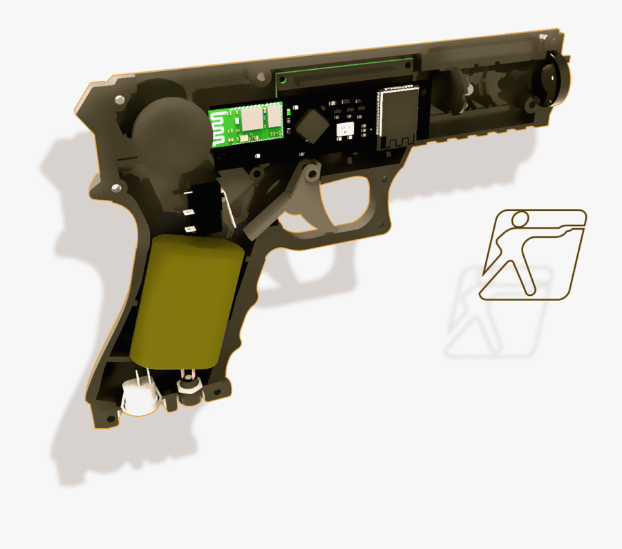 Laser Tag Gun From Inside - Trigger, Transparent Clipart