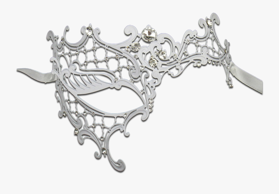 White Series Signature Phantom Of The Opera Venetian - Mask, Transparent Clipart