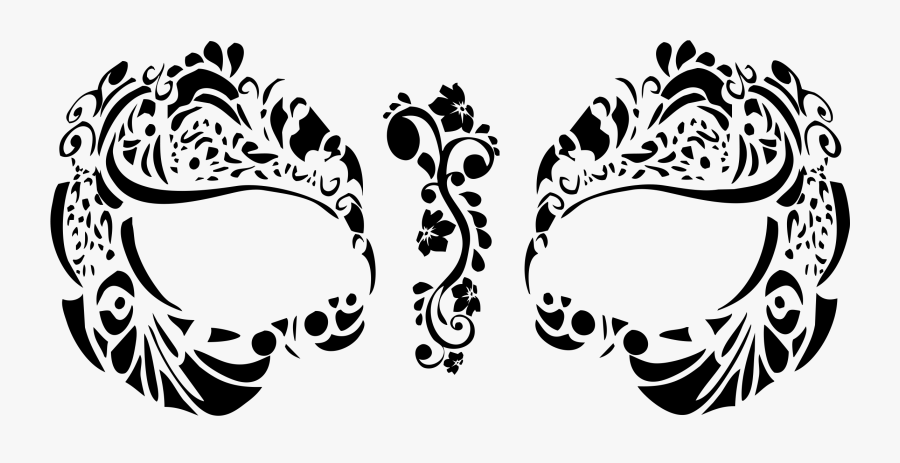 Transparent Black Masquerade Mask Png, Transparent Clipart