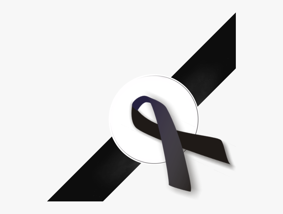 Black Ribbon Awareness Ribbon Clip Art - Black Ribbon Png, Transparent Clipart
