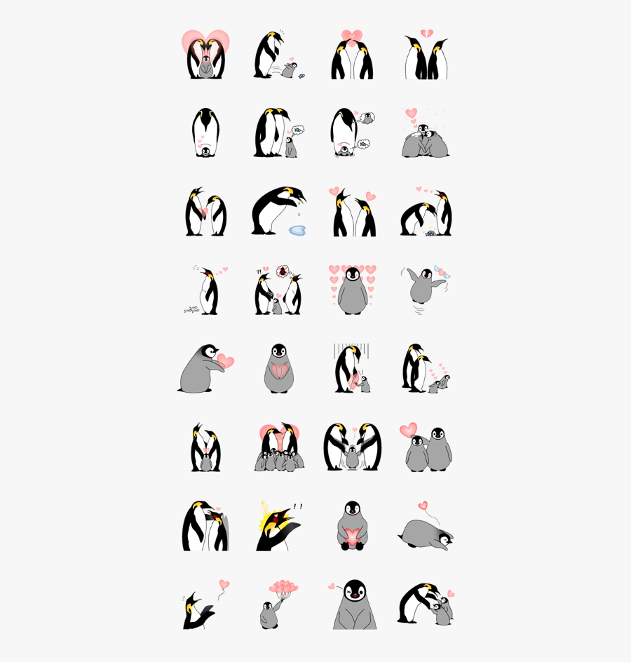 Emperor Penguin Stickers, Transparent Clipart