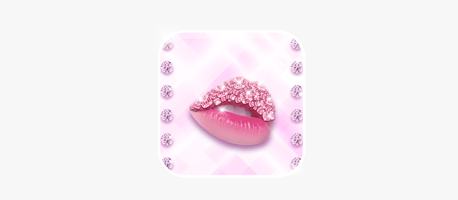 #pink #lips #sparkly #diamond #crystal #jewel #jewelry - Lip Care, Transparent Clipart