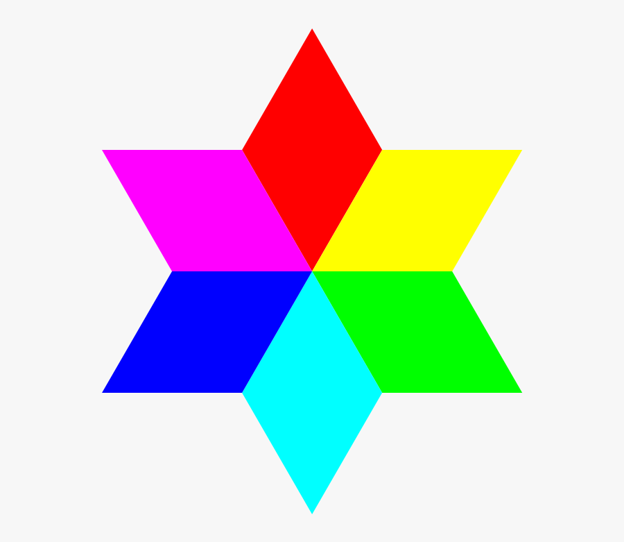 6 Color Diamond Hexagram - Diamond Colour Full Shape Png, Transparent Clipart