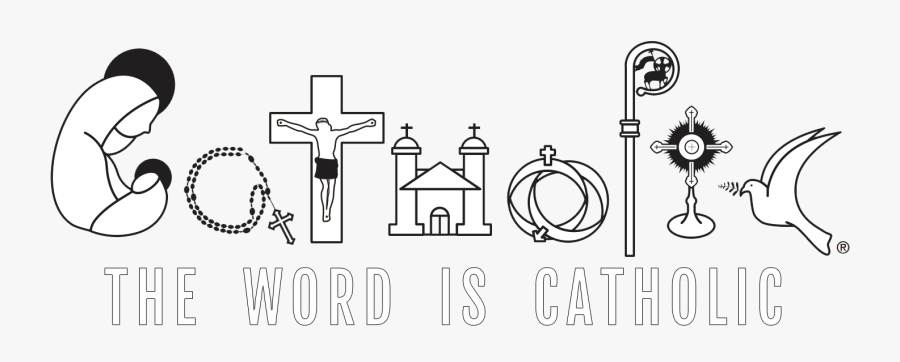 Catholic Drawing Cathedral Interior - Word Is Catholic, Transparent Clipart