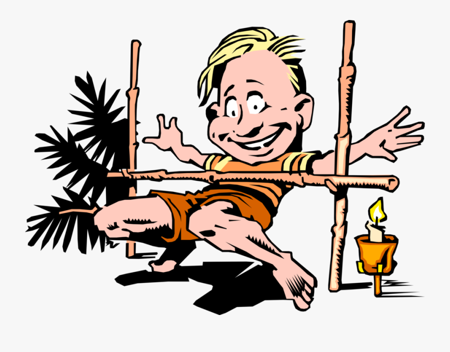 Vector Illustration Of On Holiday Vacation Male Dances - Limbo Rock How Low Can You Go, Transparent Clipart