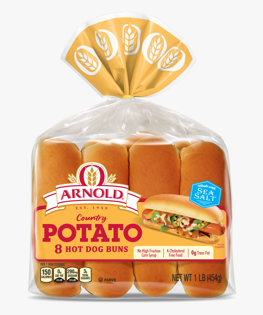 Potato Rolls Hot Dog Buns, Transparent Clipart