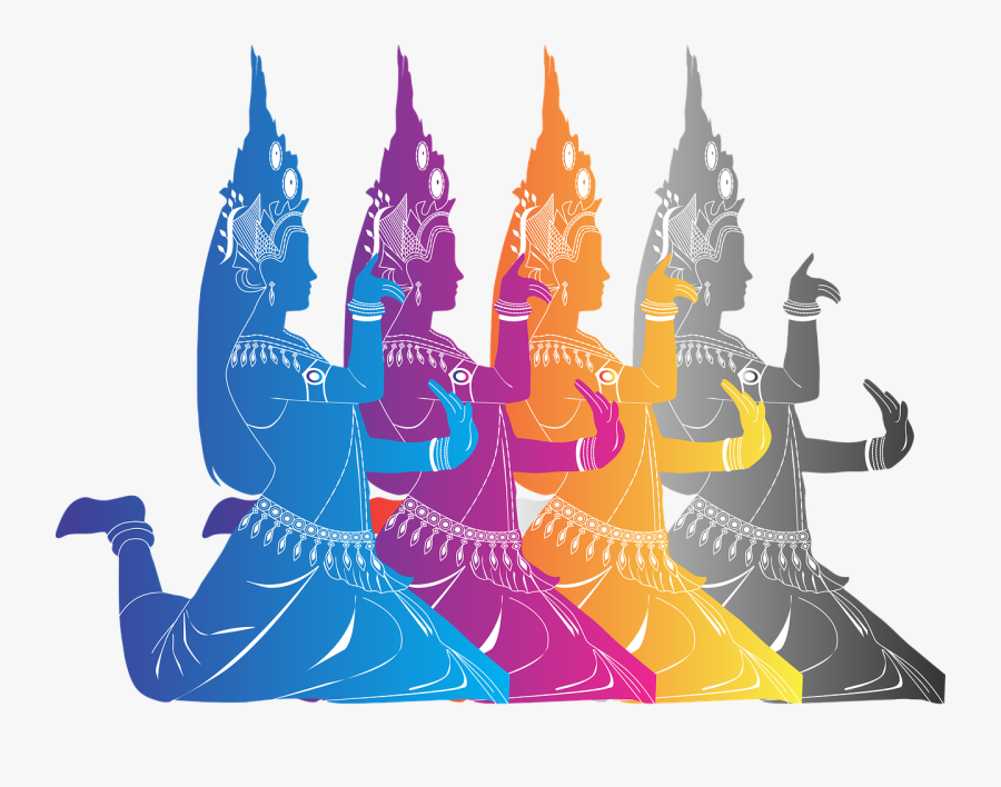 Khmer, Khmer Woman, Cambodia, Angkor, Ancient, Dance - Illustration, Transparent Clipart