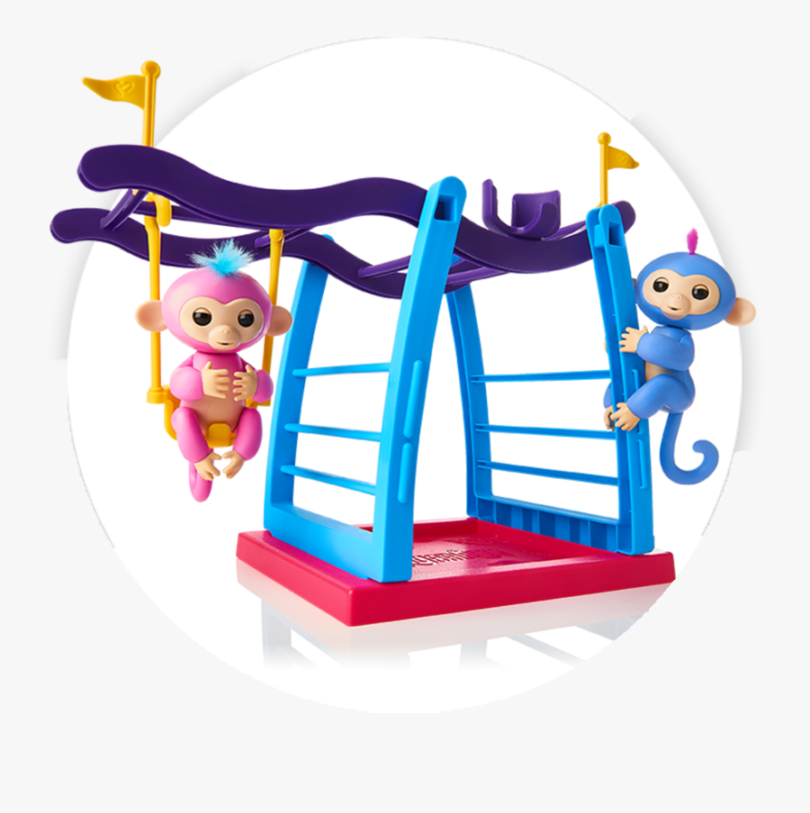 Fingerlings Monkey Playsets Liv Simona And Monkey Bars - Fingerling Playground, Transparent Clipart