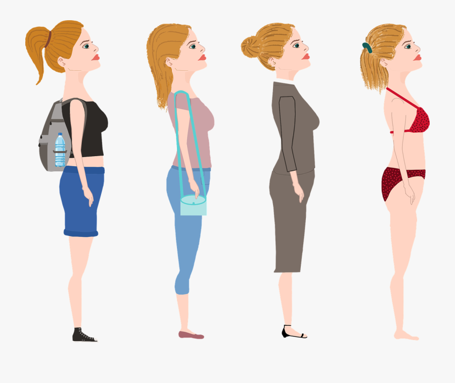 Clothes Comic Characters Fashion Free Picture - Female Human Body Profile Clipart, Transparent Clipart