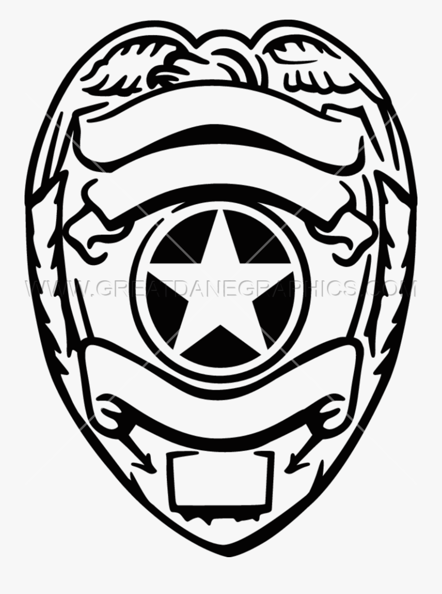 Badge Drawing Clip Art - Police Badge Svg Free, Transparent Clipart
