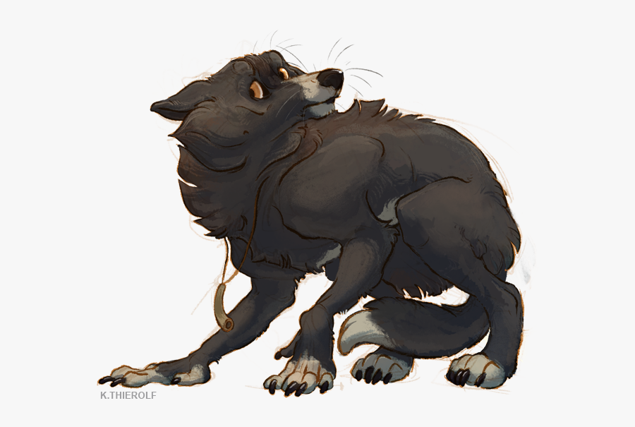 Aaaah A Shy Werewoof For Silverwing From A While Back - Illustration, Transparent Clipart