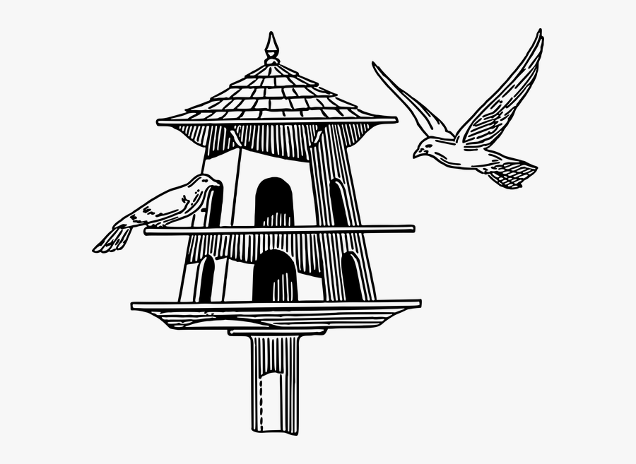 Birdhouse Stickers Messages Sticker-0 - Clip Art Black And White Bird Houses, Transparent Clipart