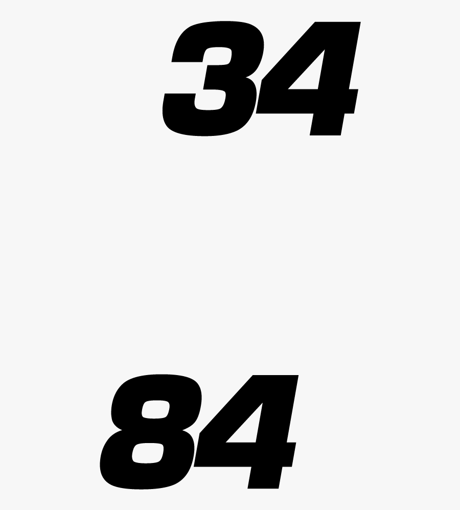 Font Identification/logo Identification - Racing Number 34 Font, Transparent Clipart