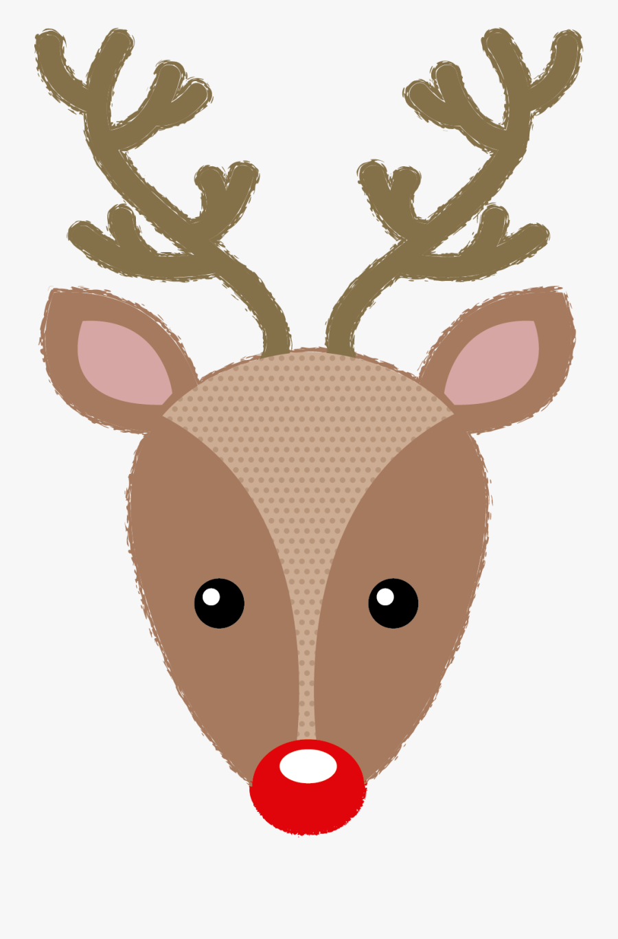 Clipart Reindeer Female Reindeer - Merry Christmas And Happy New Year Cute, Transparent Clipart