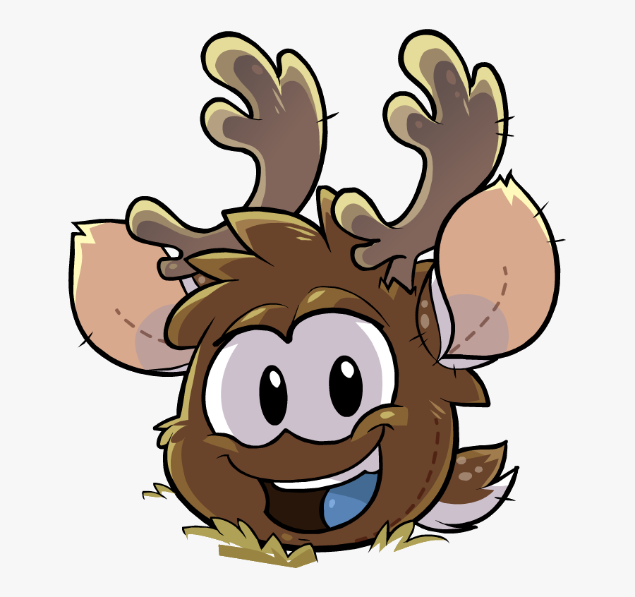 Reindeer Puffle - Club Penguin Christmas Puffle, Transparent Clipart