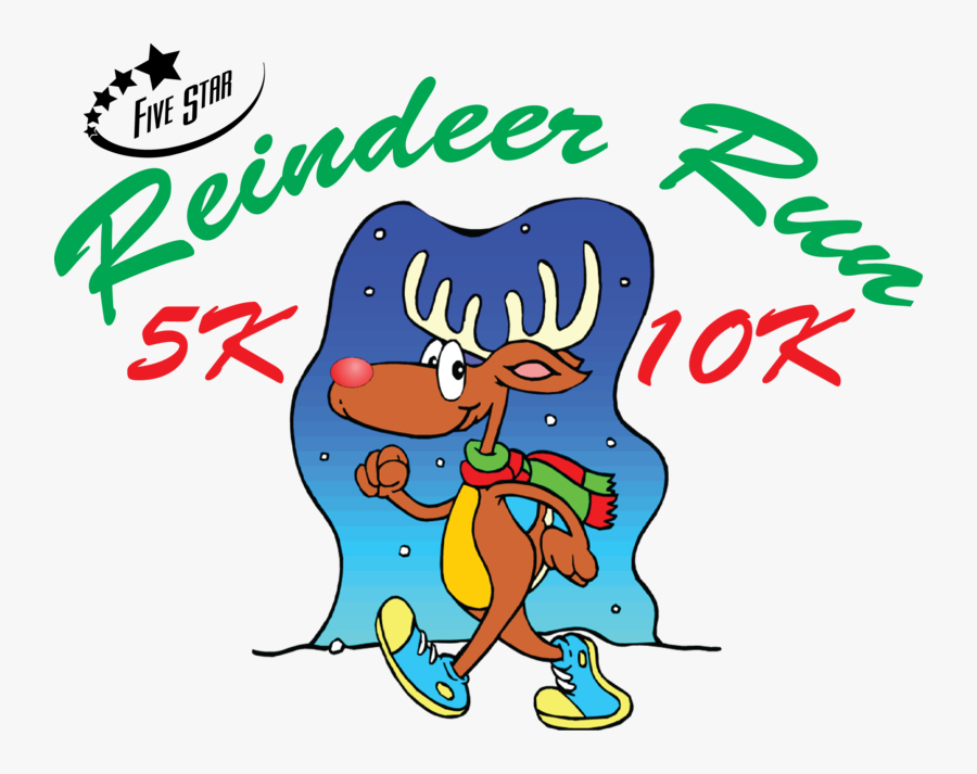 Reindeer Run 5k/10k - Five Star, Transparent Clipart