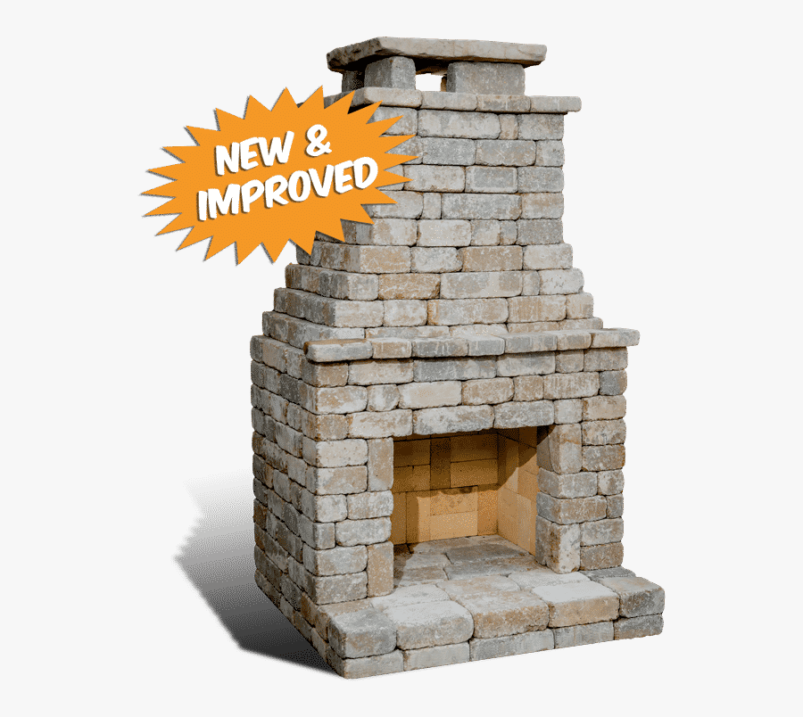Fremont Diy Outdoor Fireplace Kit Makes Hardscaping - Romanstone Fireplace, Transparent Clipart
