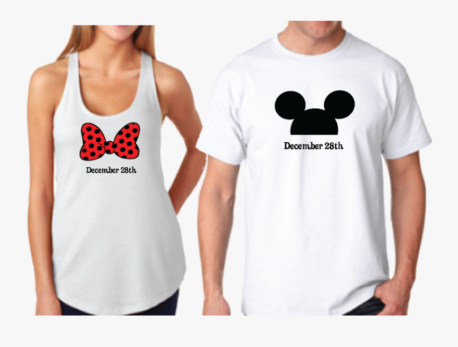 Disney Christmas Couple Shirt, Transparent Clipart