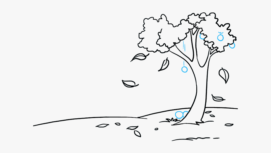 Drawing Spring Autumn - Line Art, Transparent Clipart