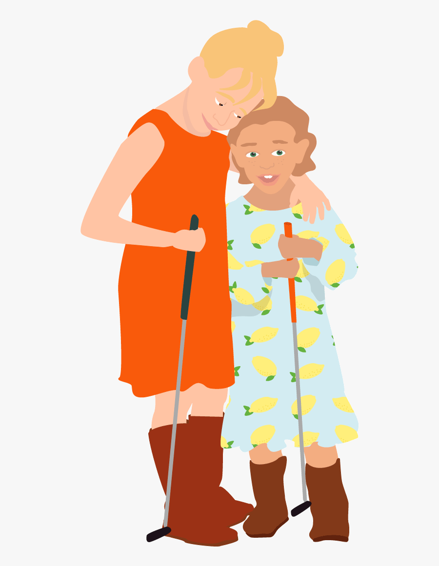 Woman Posing With Golf Club - Illustration, Transparent Clipart