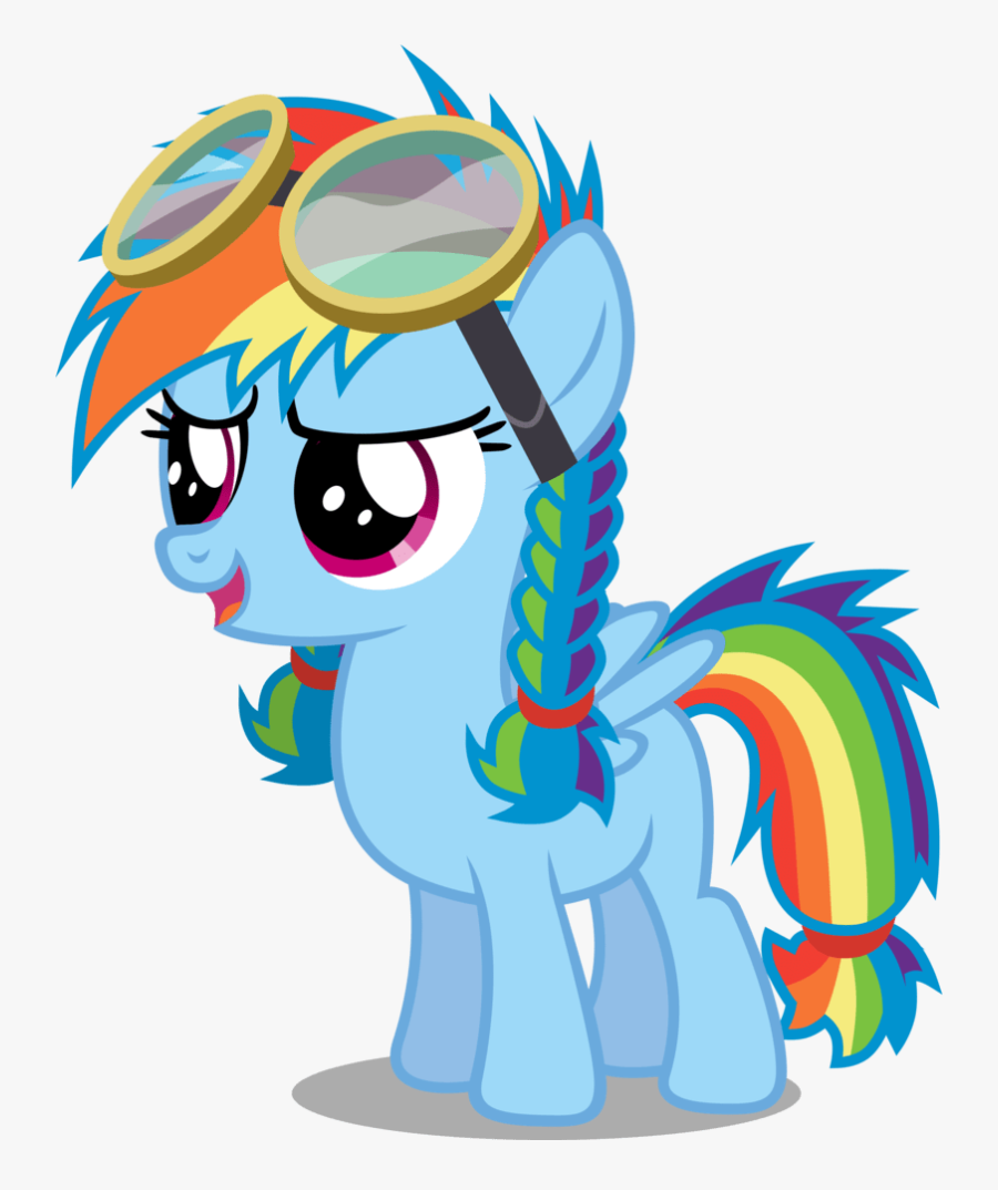 My Little Pony Rainbow Dash Baby Clipart , Png Download - Rainbow Dash With Braid, Transparent Clipart