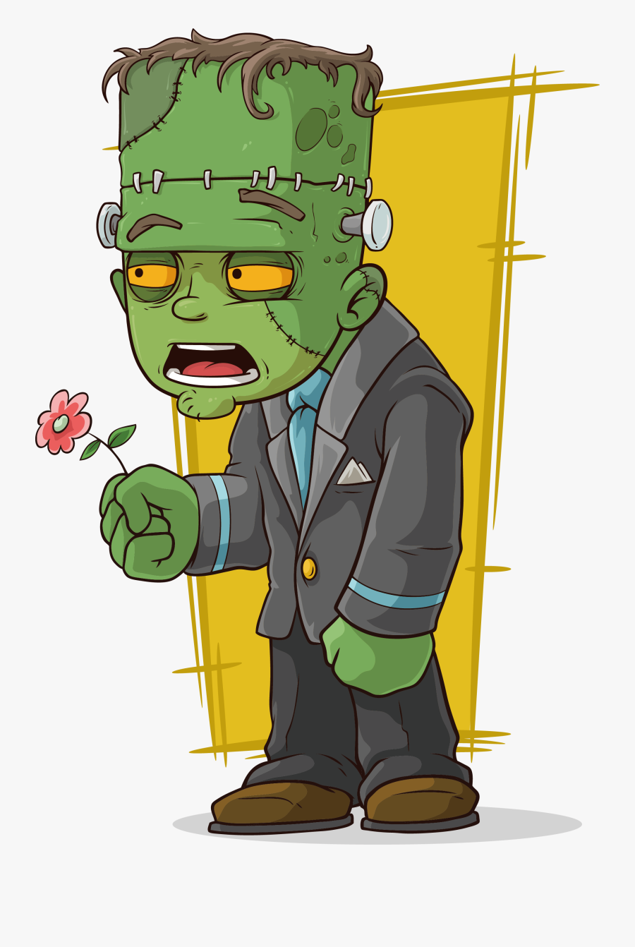 Transparent Zombie Clipart Public Domain - Cartoon Green Zombie, Transparent Clipart