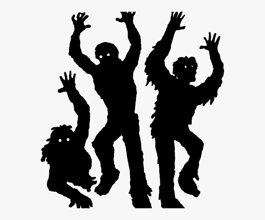 Zombies Clipart Black And White, Transparent Clipart