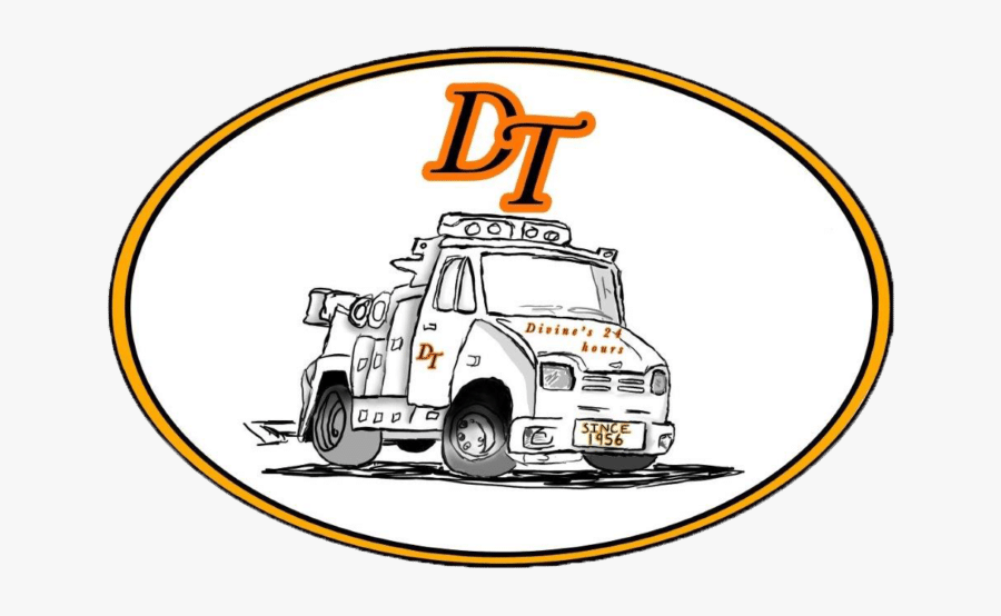 Divines Towing Logo New - Truck, Transparent Clipart