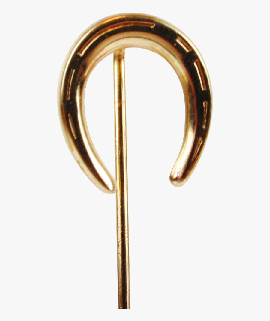 Vintage Lucky Horseshoe Stick Pin 14k Gold From Vintage - Earrings, Transparent Clipart