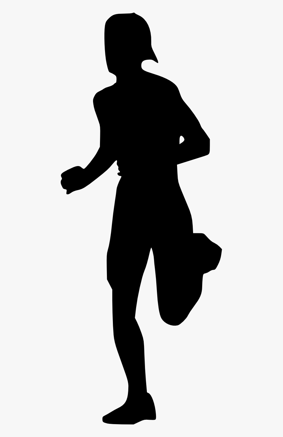 Man Running Silhouette - Running Man Silhouette Running Png, Transparent Clipart