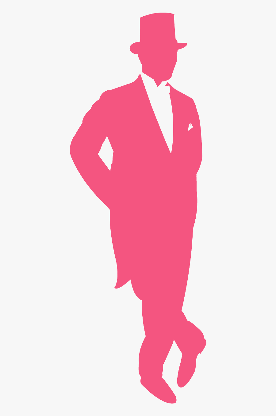 Man In Tux Silhouette, Transparent Clipart