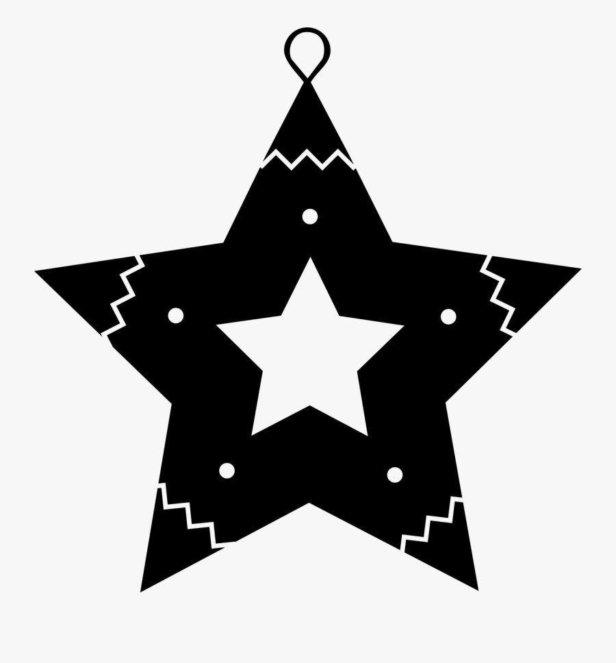 Asterisk Christmas Tree Christmas Free Picture - Award Ribbon Flat Png, Transparent Clipart