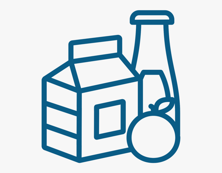 Icon Of An Orange, Milk Carton And Juice Bottle - Threat Of Substitute Png, Transparent Clipart