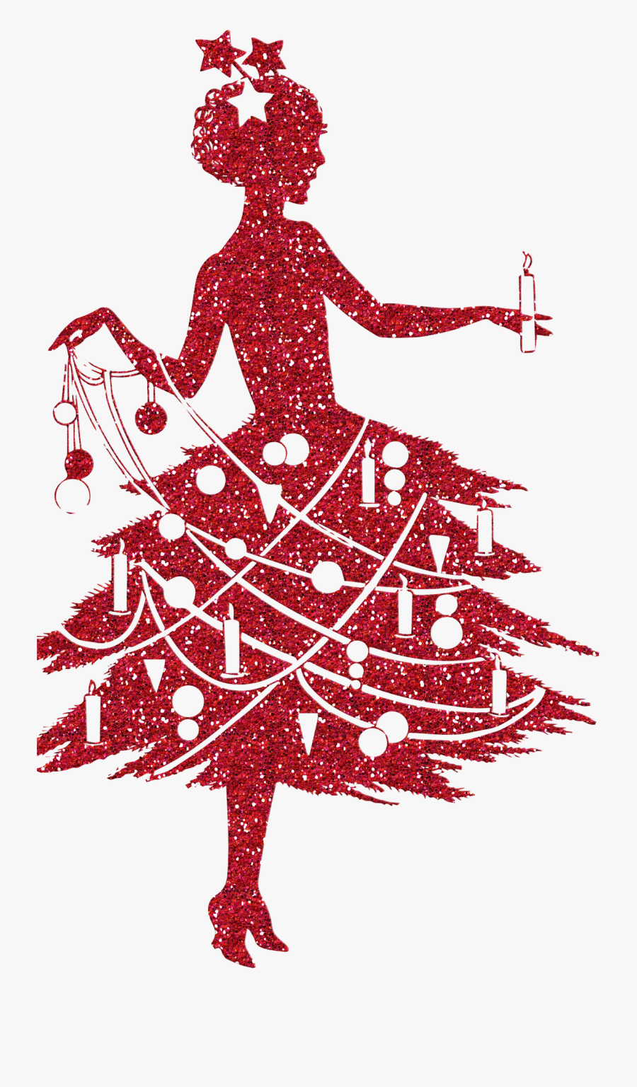 Merry Monday - Christmas Silhouette Free Clip Art, Transparent Clipart
