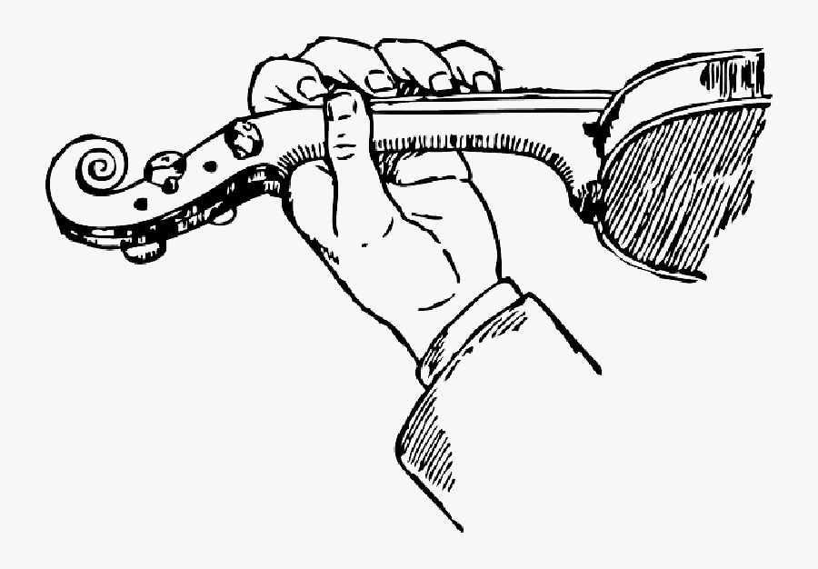 Music, Violin, Play, Fingering, Position, Finger - Men Playing Violin Drawings, Transparent Clipart
