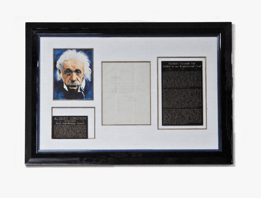 Albert Einstein Signed Letter - Picture Frame, Transparent Clipart