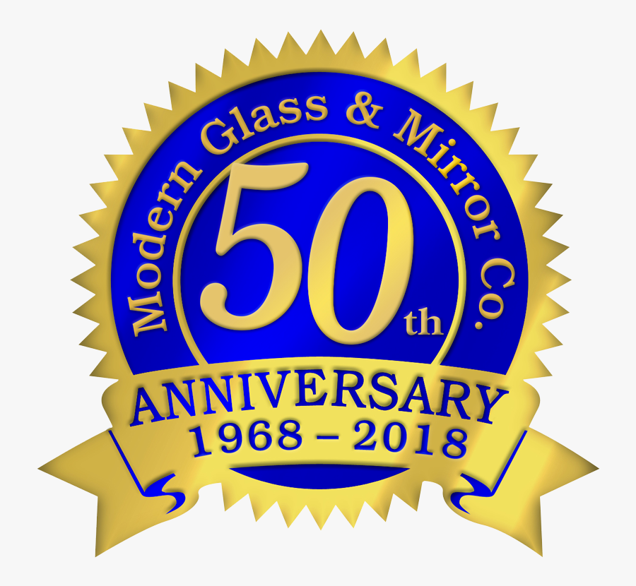 50th Anniversary Seal For A Modern Glass 1968-2018 - Anniversary Seal, Transparent Clipart