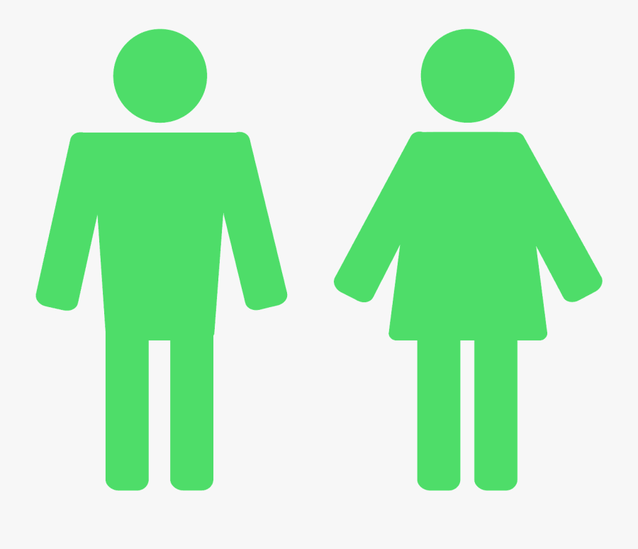 Male Female Symbol Green, Transparent Clipart