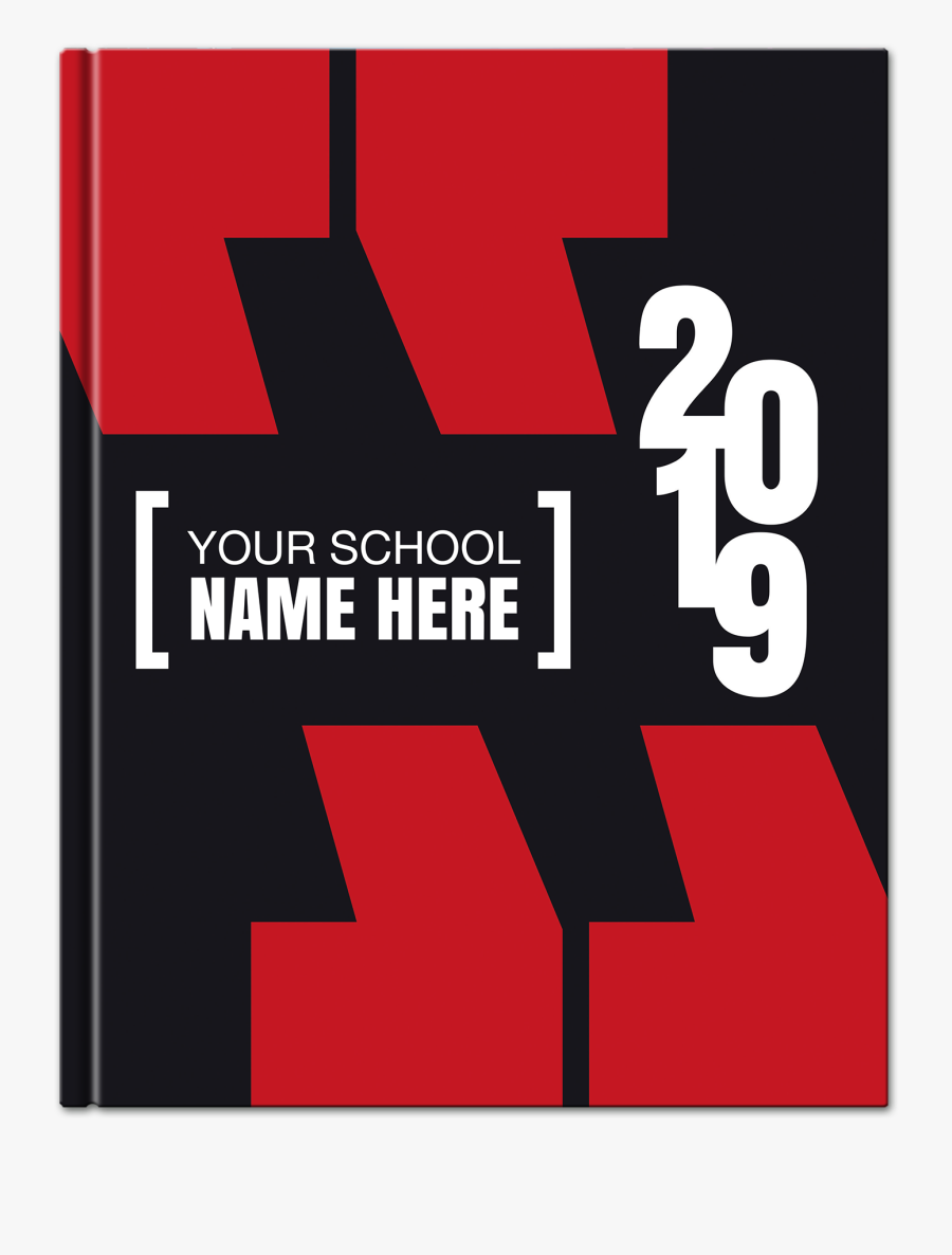 Pictavo Basic Red Yearbook Cover - Red And Black Yearbook Covers, Transparent Clipart